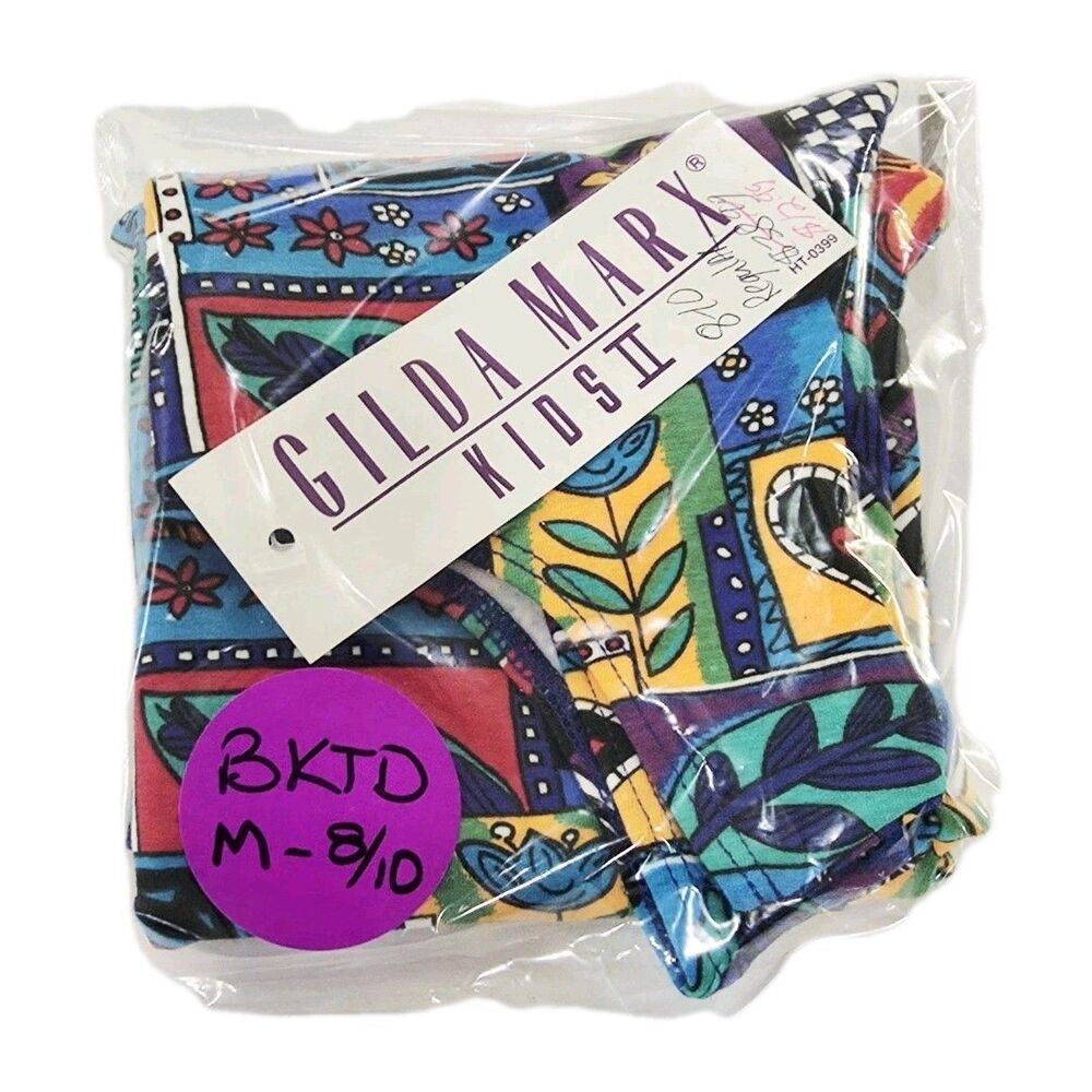 VTG Gilda Marx Kids II 80s Patchwork Cotton Unitard Biketard Dance Size M (8/10) - Picture 11 of 11